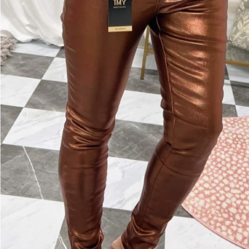 YMI All that Glitters High Rise Non Distressed Metallic Skinny Jeans